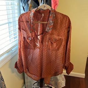 Free people chiffon blouse